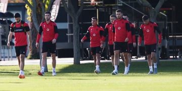 Kombëtarja shqiptare zhvillon stërvitjen e saj të parë përballë Andorrës, duke pasur mungesë tre lojtarësh në grup.