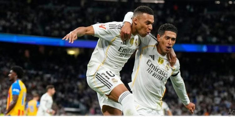 Kylian Mbappe arrin të shënojë në pesë ndeshje radhazi në La Liga.