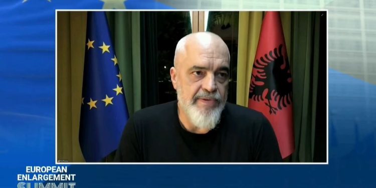 Rama merr pjesë në mënyrë online në Samitin e Zgjerimit, deklaron kryeministri se nuk mund të jetë fizikisht i pranishëm për shkak të problemeve me fluturimin.
