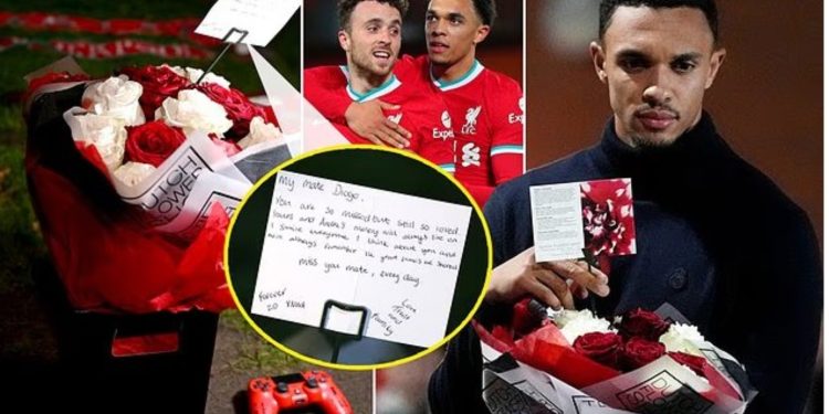 Real Madrid dhe Alexander Arnold nderojnë Diogo Jotën, një homazh për portugezin në Anfield.