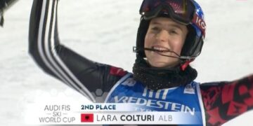 Skitë Alpine: Lara Colturi arrin vendin e dytë në zbritjen e parë të Garës së Slalomit në Gurgl.