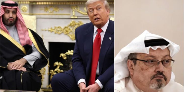Takimi me princin e Arabisë Saudite: Trump bëri të ditur se nuk do të komentonte vrasjen e Khashoggit, duke e cilësuar çështje shumë delikate dhe të papërshtatshme për të turpëruar mysafirin.