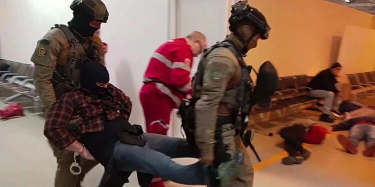 Video/ Panik në aeroportin e Fiumicinos në Romë. Të shtëna me armë, britma dhe marrje peng, çfarë ndodhi gjatë stërvitjes për antiterrorin.