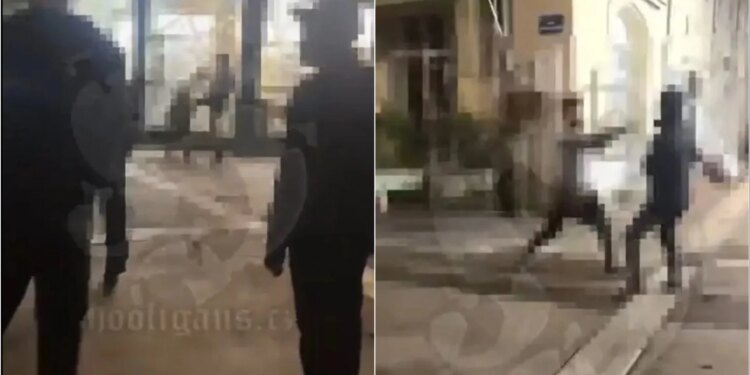 Video/ Para ndeshjes së Championsit, përplasje mes huliganëve të dy ekipeve ndodhin në rrugët e qytetit