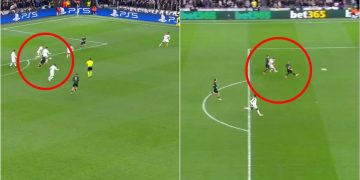 Video/ Qendërmbrojtësi i Tottenhamit impresionon me supergol, duke përshkruar 75 metra në vetëm 12 sekonda në Champions, lë duke u mbetur të gjithëve “gojë hapur”.
