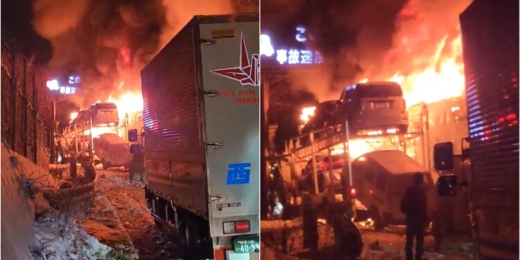 Flakët përfshijnë autostradën në Japoni pas një aksidenti me 50 makina, një viktimë në ngjarje.