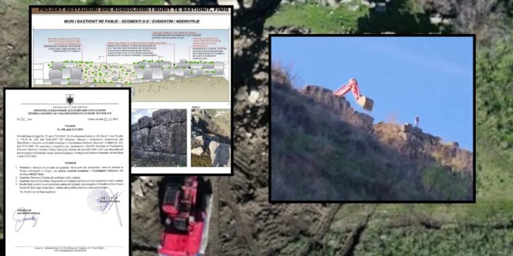 Gërmimet me buldozer në Parkun Arkeologjik të Finiqit/ Arkeologu: Skandal! TCH publikon detajet, Ministria: Kjo është një procedurë restaurimi