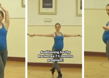 Kërceu me taka në muajin e tetë të shtatzënisë, Rockette fiton popullaritet në rrjetet sociale