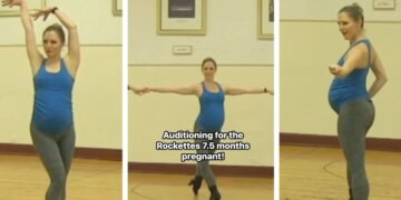 Kërceu me taka në muajin e tetë të shtatzënisë, Rockette fiton popullaritet në rrjetet sociale