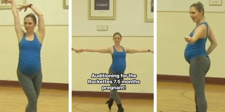 Kërceu me taka në muajin e tetë të shtatzënisë, Rockette fiton popullaritet në rrjetet sociale