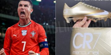 Marka sportive krijon këpucët për Cristiano Ronaldon në Botërorin 2026, me ngjyrë të artë dhe moton “Kërcimi i fundit”.