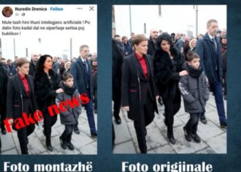 Presidentja Osmani dhe një zyrtare serbe në foto të manipuluar, reagon Presidenca e Kosovës: Policia e fton të ndërmarrë veprime.