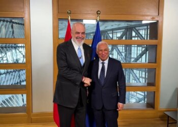 Samiti i Bashkimit Evropian me Ballkanin Perëndimor: Kryeministri Rama takon Presidentin e Këshillit të Europës, Antonio Costa, dhe Zëvendës Presidenten e Komisionit Evropian, Kaja Kallas.