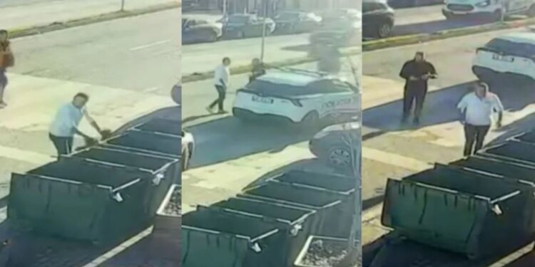 VIDEO/ Heqja e qeseve të mbeturinave jashtë koshit, policia bashkiake e Shkodrës i rikthen ato pas.