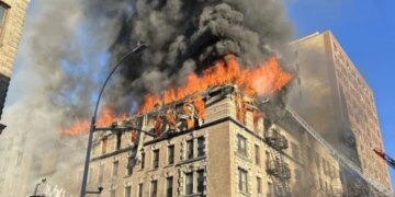 Zjarr në një ndërtesë në Manhattan, banorët evakuohen, 140 zjarrfikës angazhohen në operacionin për shuarjen e flakëve.