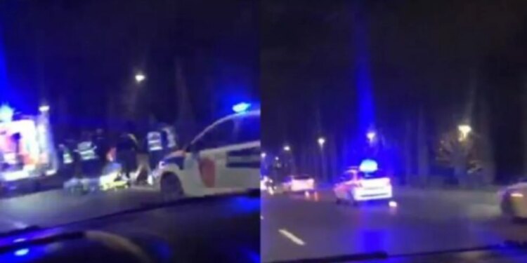 Aksident i ndodhur pas mesnatës në Unazën e Madhe, për në vendngjarje mbërrijnë policia dhe ambulanca