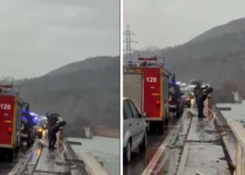 Aksident tragjik në Vaun e Dejës, automjeti në shpejtësi të madhe bie nga ura dhe përfundon në liqen, dy të rinjtë shpëtojnë në mënyrë të fantastike.