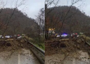 Bllokohet rruga Kombëtare Tepelenë-Gjirokastër, për shkak të masivit të shtuforit që shkakton pritet për automjetet.