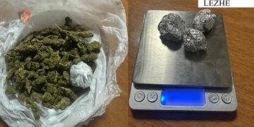Dy të rinj arrestohen në flagrancë për shpërndarje lëndësh narkotike në Lezhë