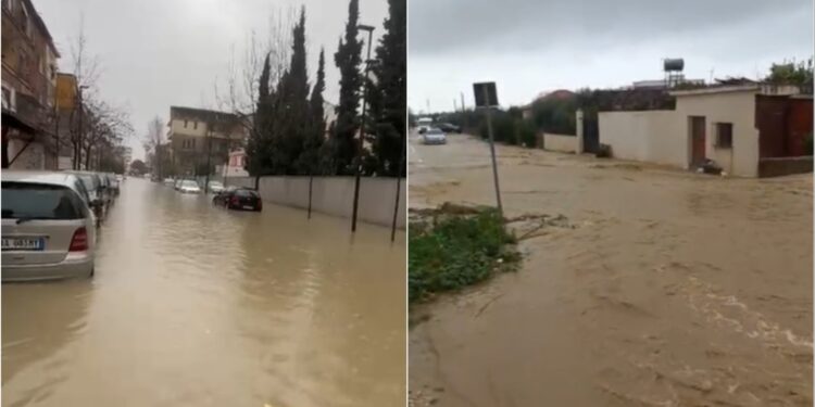 Hamallaj kthehet në “liqen”, reshjet e shumta shkaktojnë vështirësi për banorët.