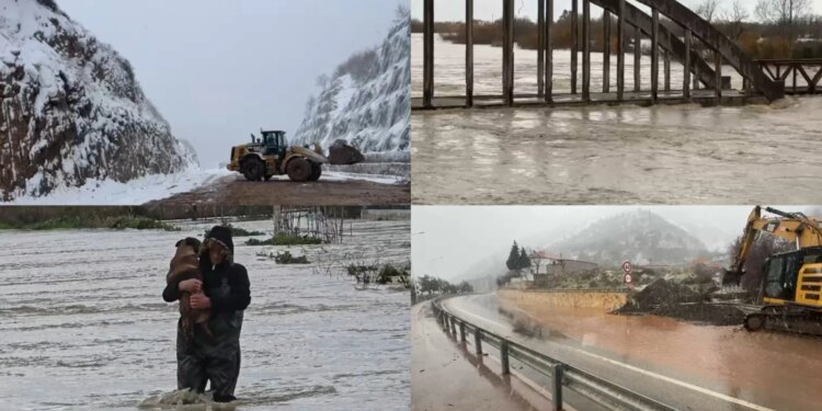 LIVE/ Shiu dhe dëbora përfshijnë Shqipërinë! Raportohet për viktimën e parë në vend. Vjosa arrin nivel kritik mbi 9 metra, përmbytje në Vlorë e Fier.