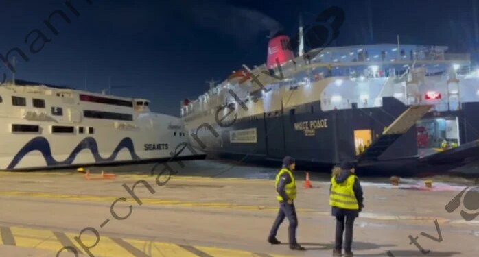 Moti i keq bllokon lëvizjen në portet greke, dy anije pasagjerësh u përplasën në Pire.