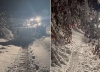 Situata nga dëborë: Akset Elbasan-Labinot Mal dhe Zavalinë kalohen vetëm me zinxhirë, temperatura pritet të arrijë deri në -6 gradë.