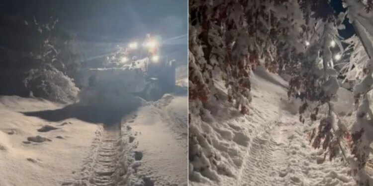 Situata nga dëborë: Akset Elbasan-Labinot Mal dhe Zavalinë kalohen vetëm me zinxhirë, temperatura pritet të arrijë deri në -6 gradë.