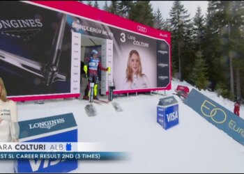 Skitë Alpine/Lara Colturi dështon të kualifikohet, skualifikohet gjatë zbritjes së parë në slalom në Spindleruv Mlyn