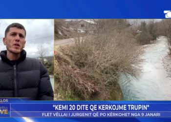 Të braktisur nga shoku në mjetin e rënë në përrua, dyshohet se 30-vjeçari u mor nga rrjedha e ujit. Vëllai i tij për “Shqipëria Live”: Dua ta gjej për të ditur se ku do të prehet.