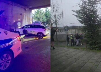 Aksident i rëndë pranë Kopshtit Zoologjik në Tiranë, taksia godet motomjetin, drejtuesi i tij merr plagë.