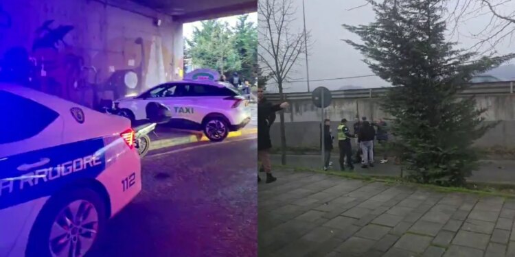 Aksident i rëndë pranë Kopshtit Zoologjik në Tiranë, taksia godet motomjetin, drejtuesi i tij merr plagë.