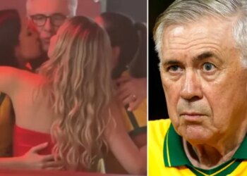 Ancelotti tërheq vëmendjen në Brazil, fotografi të tij duke puthur tre vajza njëkohësisht bëjnë xhiron e rrjetit.