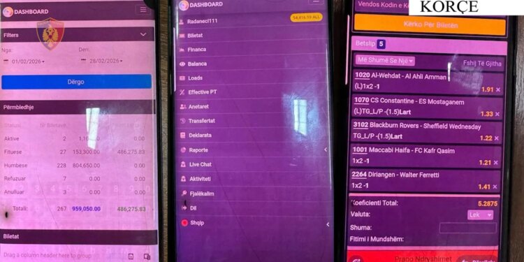 Ekzistojnë lojëra fati të paligjshme/ Një person arrestohet në Korçë, konfiskohen 3 celularë