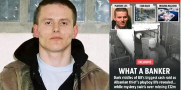 Grabitja prej 53 milion stërlinash, The Sun: "Bankieri" nga Tropoja jeton si playboy në Tiranë me një të dashur milionere.