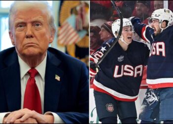 Lojërat Olimpike Dimërore: Donald Trump po udhëton drejt Milanos për finalen e hokejit SHBA-Kanada, me Air Force One të përgatitur.