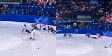 Lojërat Olimpike Dimërore / Patinatori "godet" kameramanin dhe përjashtohet nga gara – video