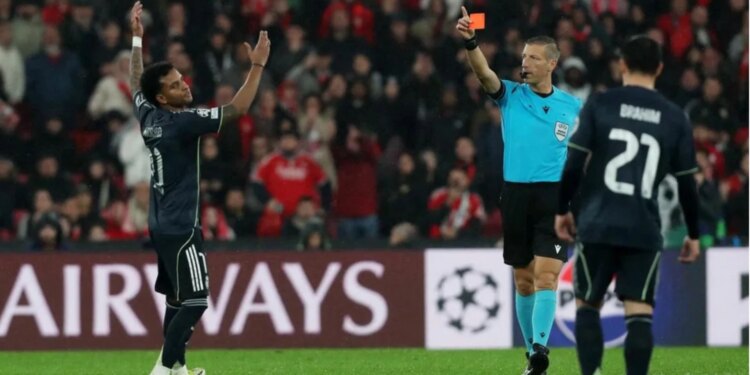 Rodrygo penalizohet nga Champions League/UEFA për kartonin e kuq në ndeshjen ndaj Benfica, humb dy përballjet me… Benfica.