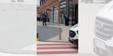 VIDEO/ Arrestimi i 58-vjeçarit, i cili qëlloi me kallash në bankë, ndodh teksa ai mban paratë në duar, i qetë dhe i pamaskuar