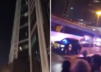 Mbetjet e një rakete bien mbi një ndërtesë në qendër të Dubait, ndërsa Irani paralajmëron se do të sulmojë objektivat ekonomikë.
