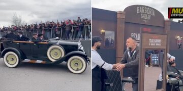 Metropolitano rikthen atmosferën e vitit 1930, duke shërbyer si lokacion për promovimin e filmit “Peaky Blinders” nga Atletico.
