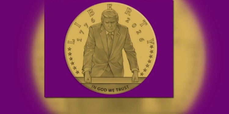 Miratohet monedha 24 karat me portretin e Trump, do të lansohet më 4 korrik në kuadër të 250-vjetorit të Shteteve të Bashkuara.