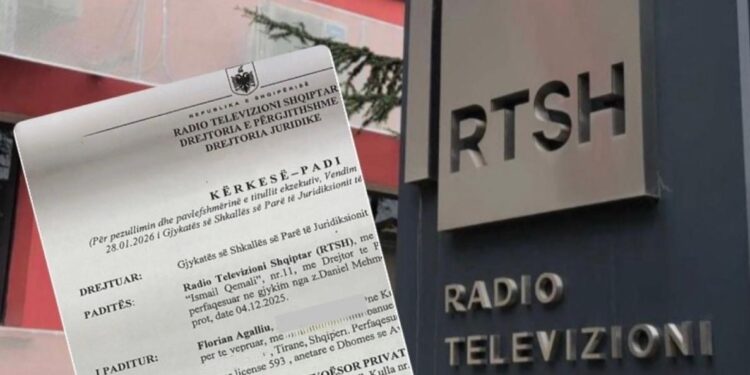 MASHTROI GJYKATËN PËR PAGËN, RTSH PADIT FLORIAN AGALLIUN