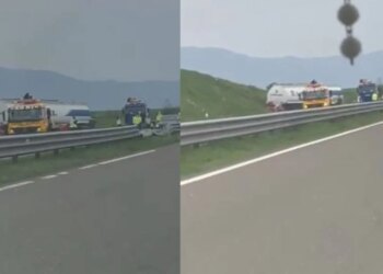 Aksident në autostradën “Ibrahim Rugova”, autoboti me lëndë djegëse del nga rruga