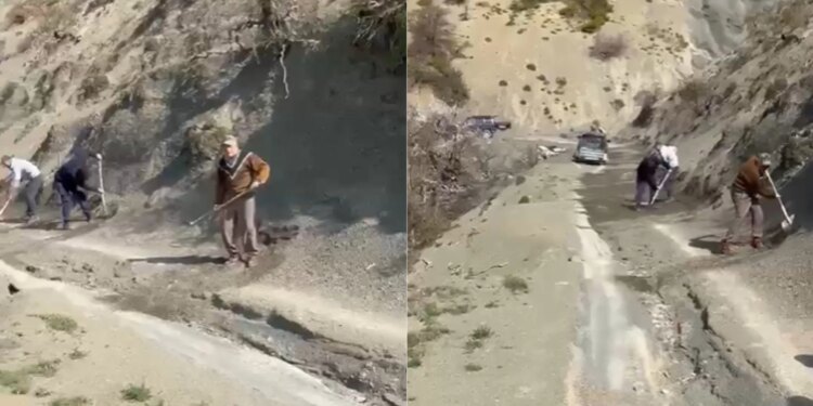 Banorët e dy fshatrave të Përmetit, të bllokuar prej muajsh, detyrohen të hapin rrugën vetë me lopata