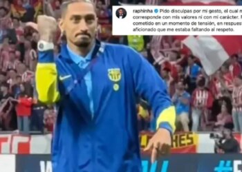 Raphinha kërkon ndjesë për gjestin ndaj tifozëve pas sfidës me Atletico