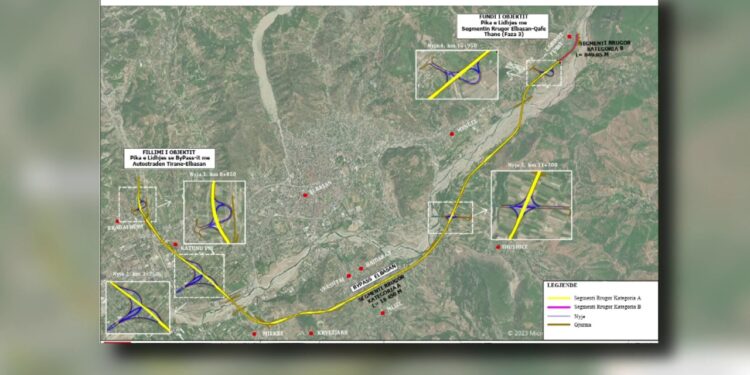 Bypass në Elbasan: nisin procedurat për segmentin 4.2 km në Bradashesh, punimet do të zgjasin dy vite