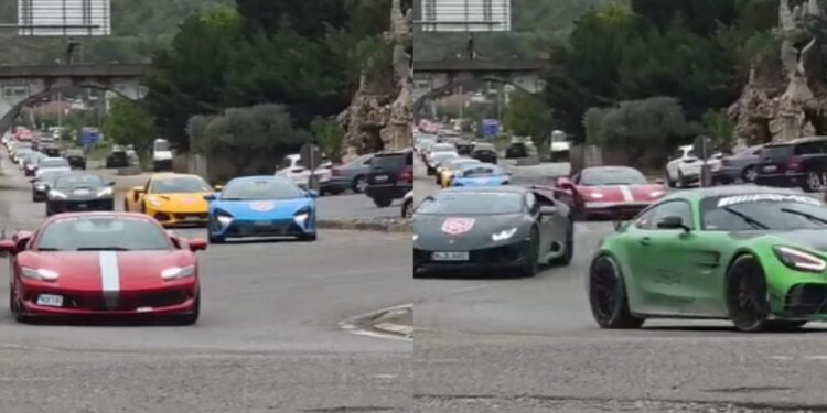 Parada e pazakontë: Nga Ferrari te Lamborghini e McLaren, një gjerdan makinash luksoze zbukuron aksin Elbasan-Librazhd