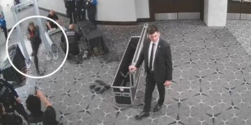 Publikohen pamjet kur atentatori i Trump, me armë dhe duke vrapuar, kalon kordonin e sigurisë duke kërcënuar rojet