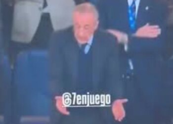 Tension në tribunën e Santiago Bernabeu: Florentino Perez përplaset me një tifoz gjatë ndeshjes me Oviedon